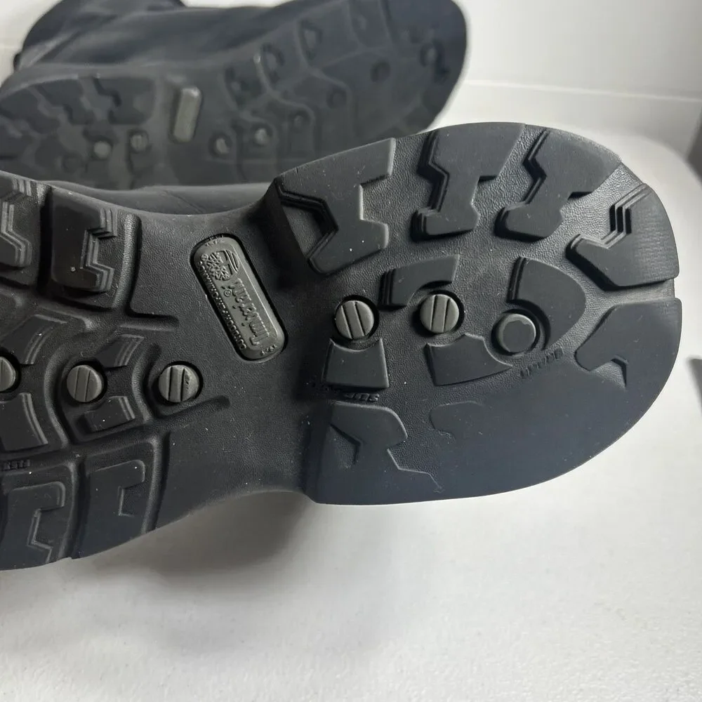 Timberland Men's Hiking Boots Size 10.5 Black White Ledge A9546 Mid Waterproof